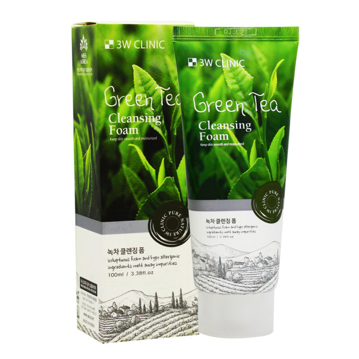 3w Clinic Green Tea Cleansing Foam- 100ml - SKIN CARE BD