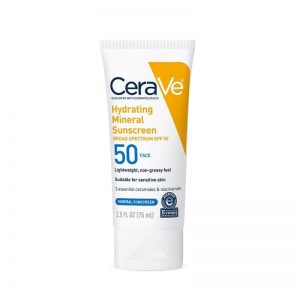 Cerave Hydrating Mineral Sunscreen SPF 50 Face - 75 ml
