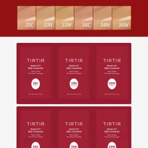 TIRTIR Mask Fit Red Cushion 6 Shade Trial Kit – 33C,33N,33W,34C,34N,34W