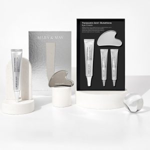 Mary&May Tranexamic Acid+ Glutathione Eye Cream Kit Set (30g+12g*2+gua sha)