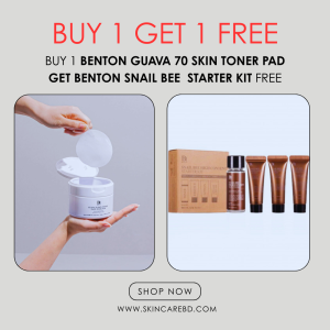 BUY 1 BENTON Guava 70 Skin Toner PAD GET Benton Snail Bee Starter Kit FREE
