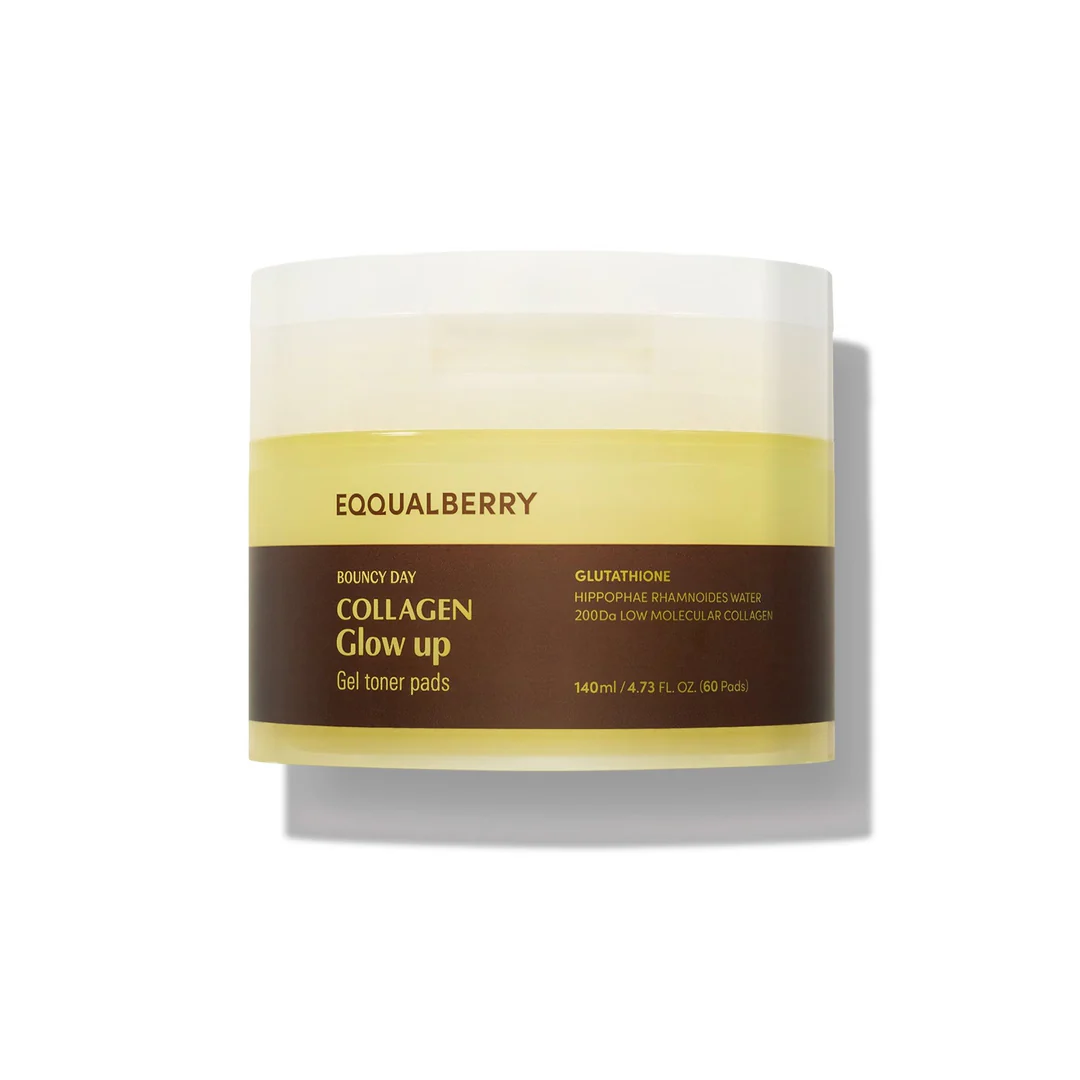 EQQUALBERRY Collagen Glow Up Gel Toner Pads 60pads