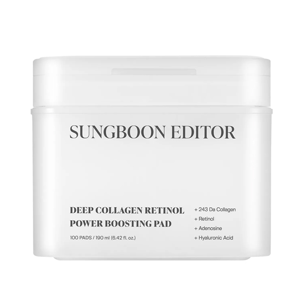 Sungboon Editor Deep Collagen Retinol Power Boosting Pad 190ml 100pcs