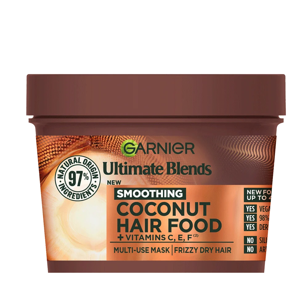 Garnier Ultimate Blends Smoothing Coconut Hair Food + Vitamins C, E, F Multi-Use Hair Mask 400ml