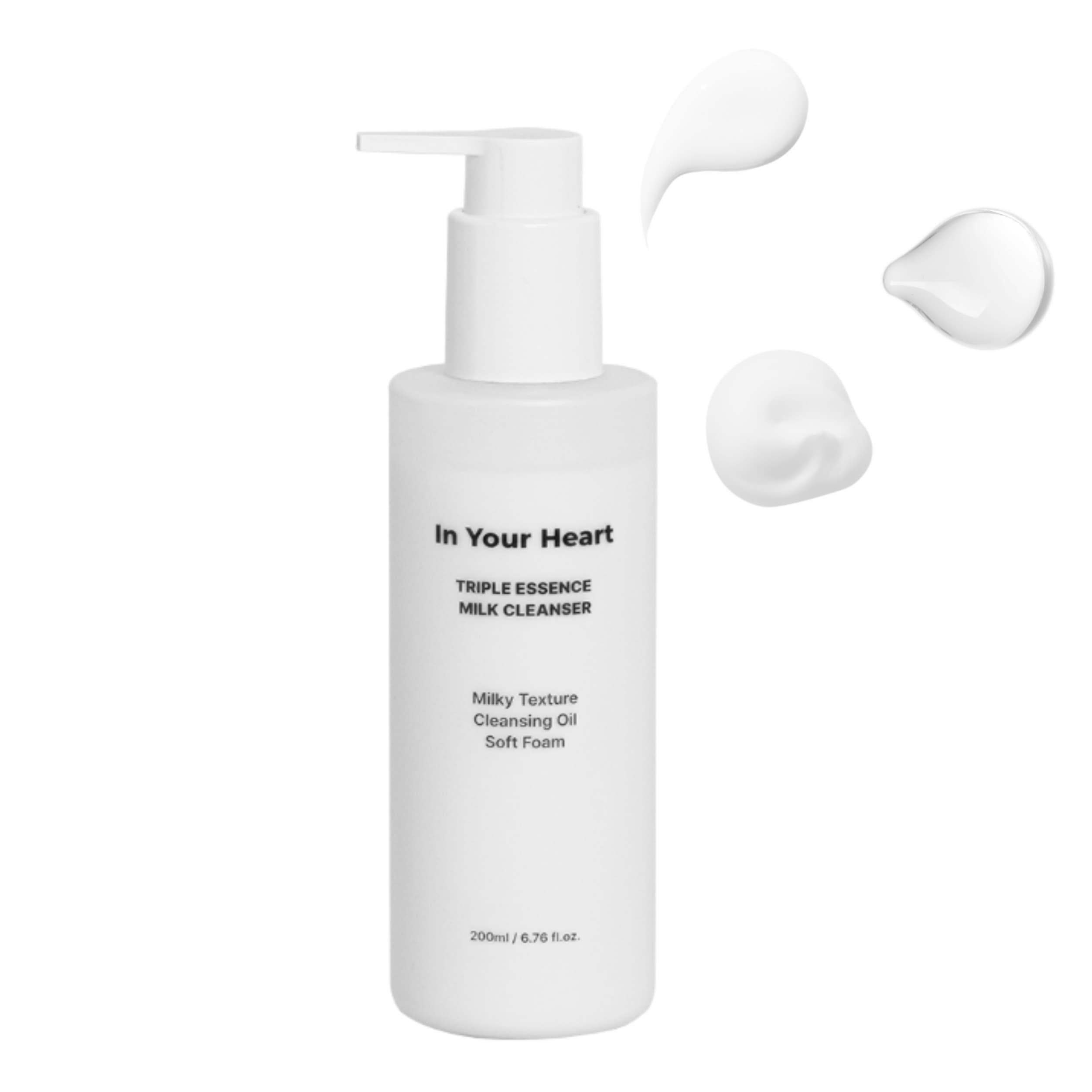 In Your Heart Triple Essence Milk Facial Cleanser 200ml