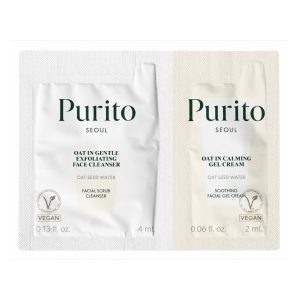 PURITO SEOUL OAT CLEANSER 4ML + OAT IN CALMING GEL CREAM 2ML SAMPLE SET